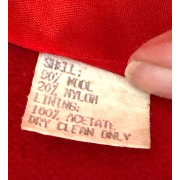 Vintage Russell Scott Red Wool Blend Coat Made In USA - Picture 5 of 6